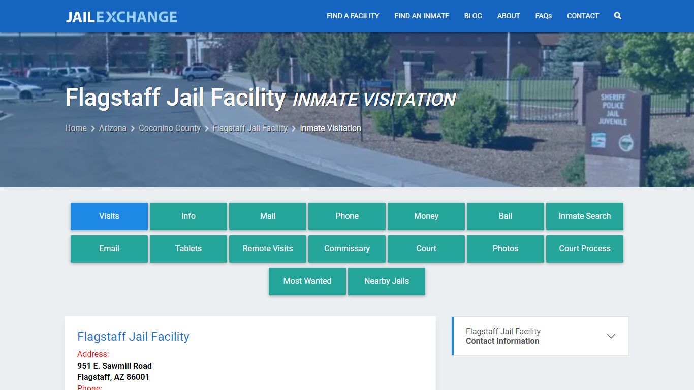Inmate Visitation - Flagstaff Jail Facility, AZ - Jail Exchange